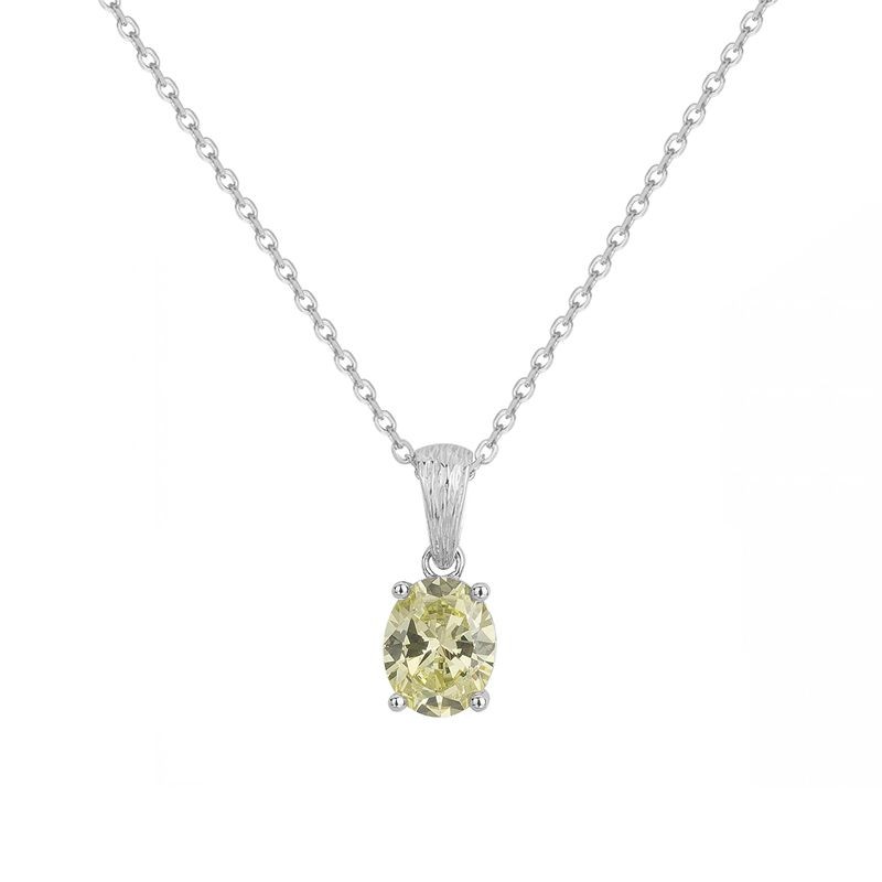 COLLIER FEMME GRIFFE ROUGE ELISABETH ARGENT 925/1000 ET OXYDE VERT