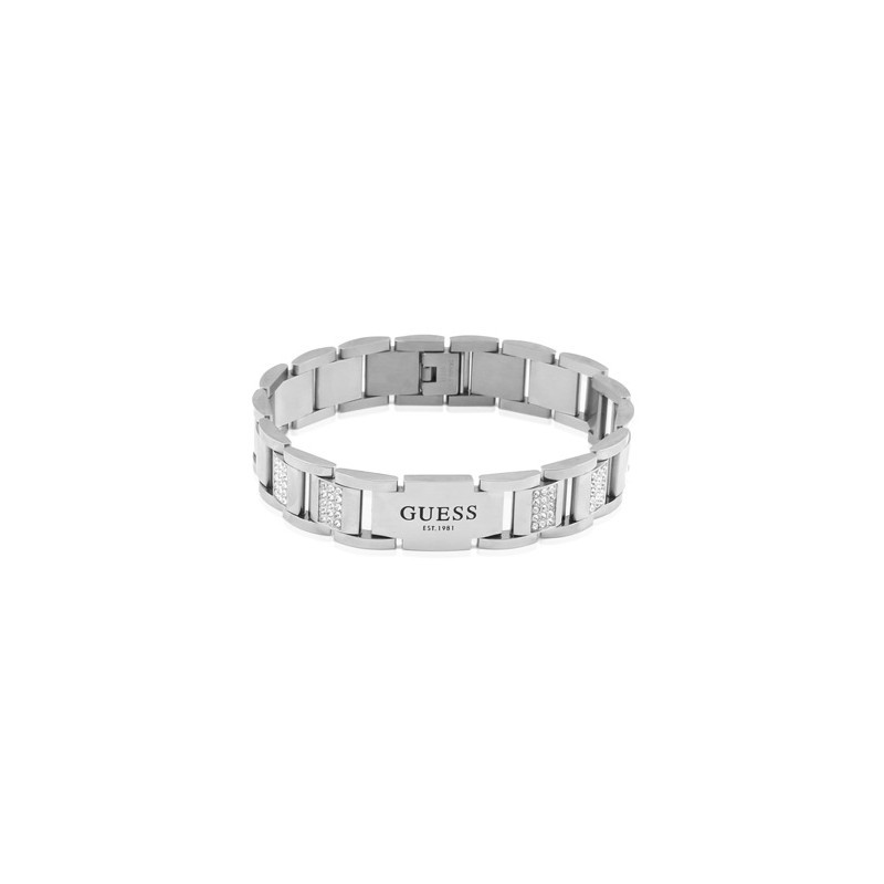 BRACELET HOMME GUESS FRONTIERS ACIER ARGENTÉ