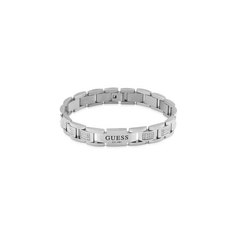 BRACELET HOMME GUESS FRONTIERS ACIER ARGENTÉ