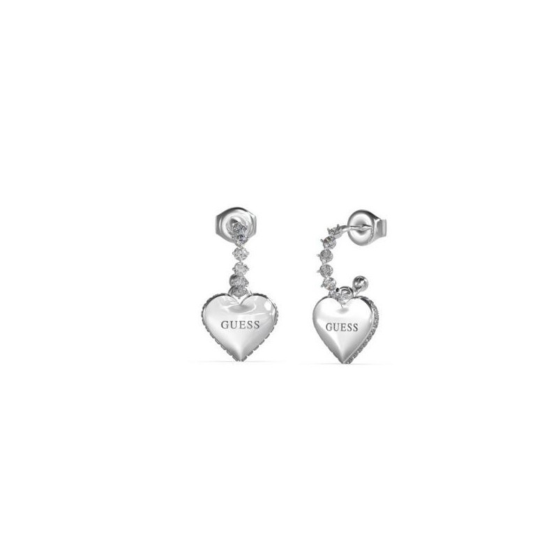 Boucles d'oreilles Guess acier argenté