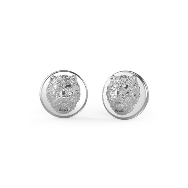 BOUCLES D'OREILLES HOMME GUESS LION KING ACIER ARGENTÉ
