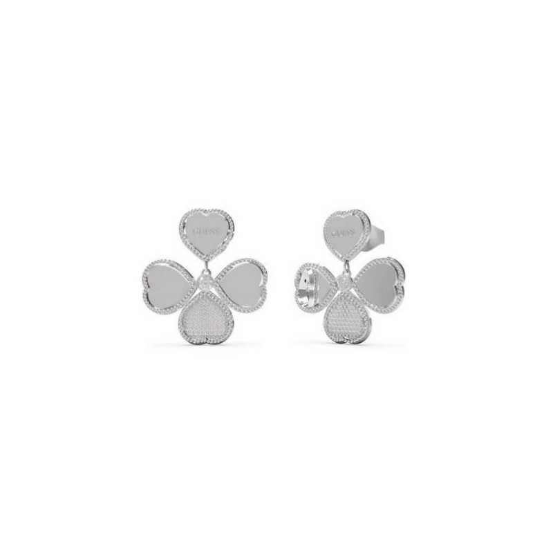 Boucles d'oreilles Pendantes Guess Acier argenté et zirconium