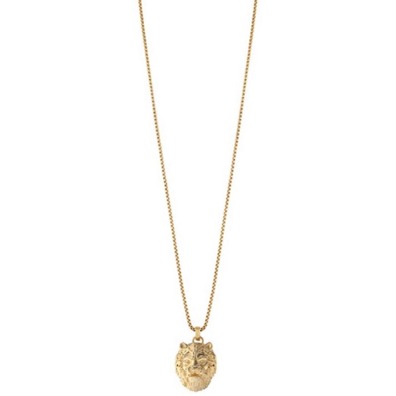 COLLIER HOMME GUESS LION KING ACIER DORÉ