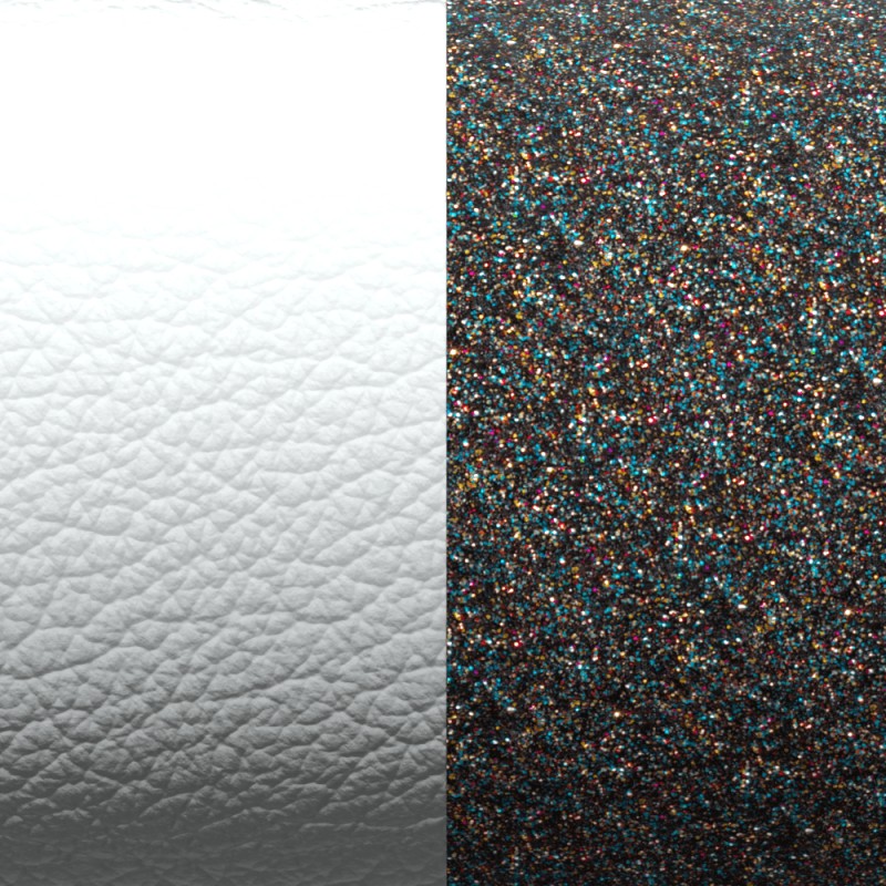 Cuir pour manchettes 40 mm Les Georgettes Aluminium/Voie Lactée