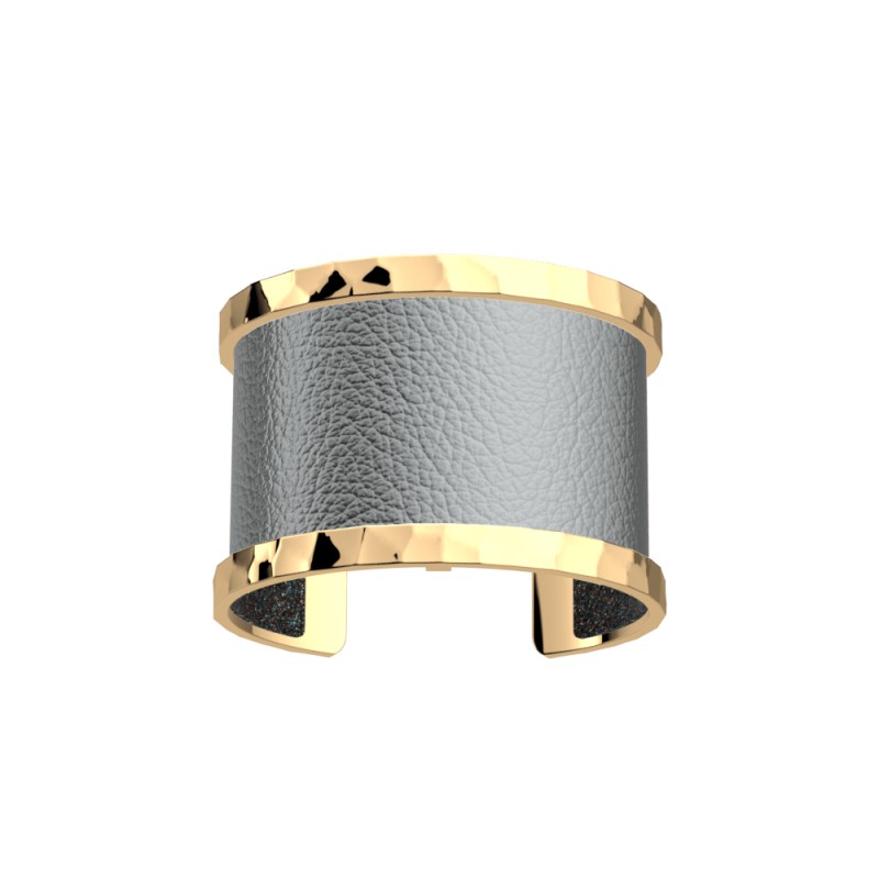 Cuir pour manchettes 40 mm Les Georgettes Aluminium/Voie Lactée