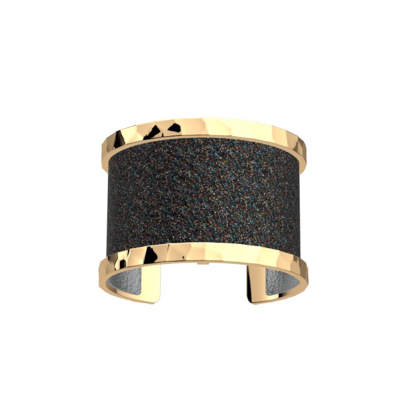 Cuir pour manchettes 40 mm Les Georgettes Aluminium/Voie Lactée