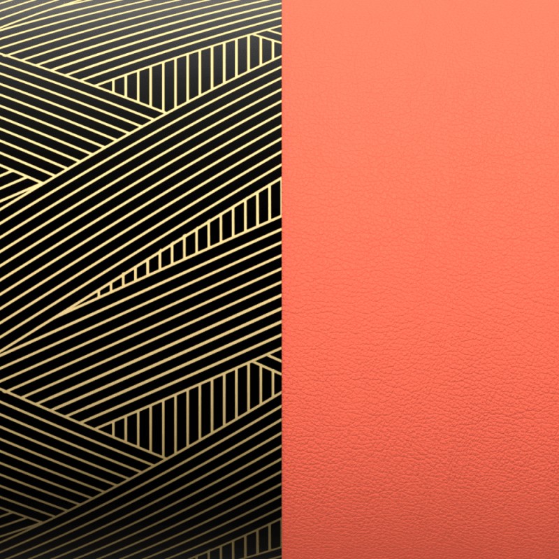 Cuir pour manchettes 40 mm Les Georgettes Rayures/Argile rose