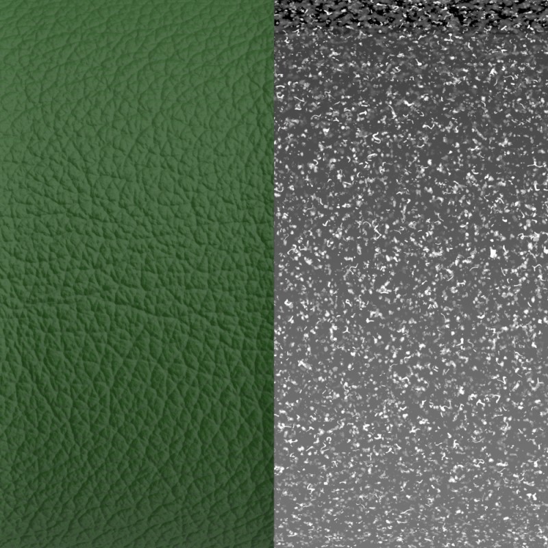 Cuir pour manchettes 25 mm Les Georgettes Absinthe/Noir argenté