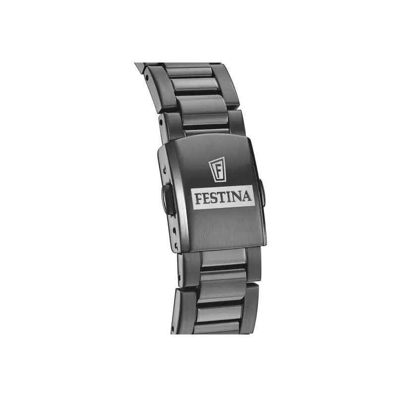 Montre Festina Homme Automatique Bracelet en Acier Noir