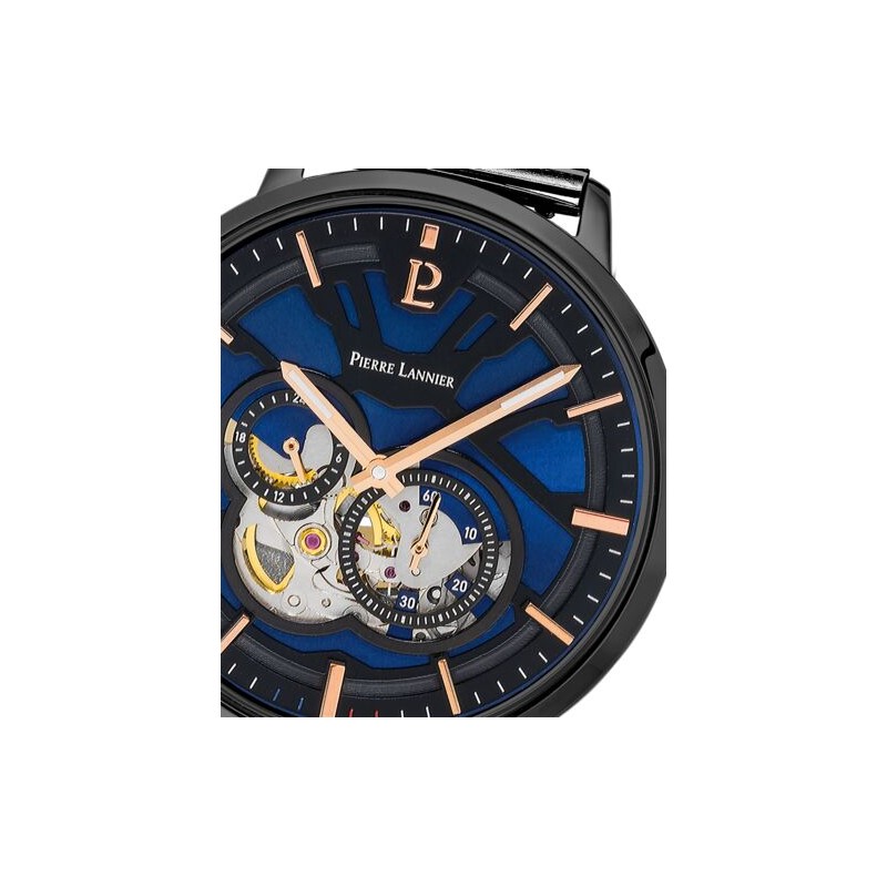 MONTRE PIERRE LANNIER HOMME AUTOMATIQUE MAILLES MILANAISES