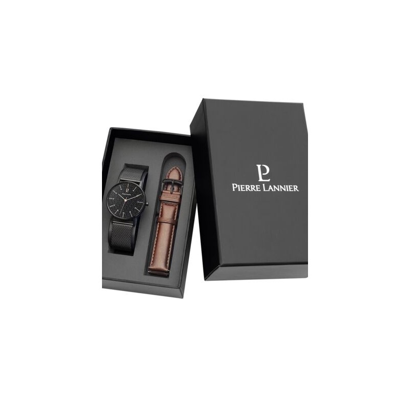 Coffret Montre Pierre Lannier cadran noir