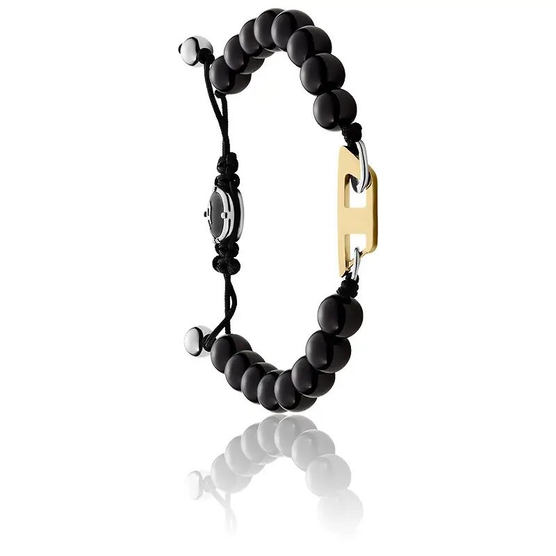 Bracelet Homme Diesel agates noires