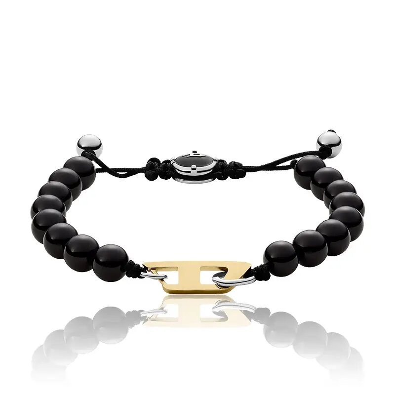Bracelet Homme Diesel agates noires