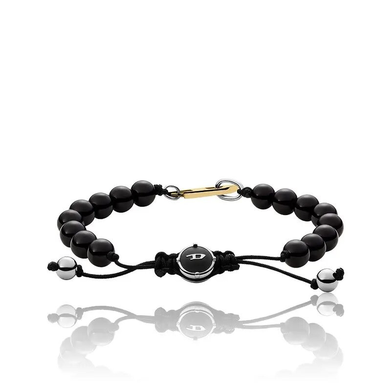 Bracelet Homme Diesel agates noires