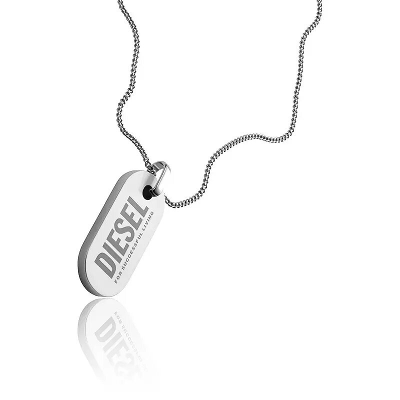 Collier Homme Diesel pendentif en acier