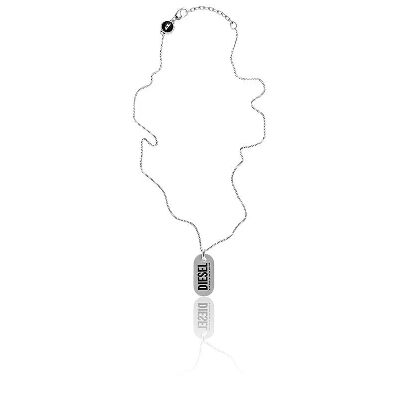 Collier Homme Diesel pendentif en acier