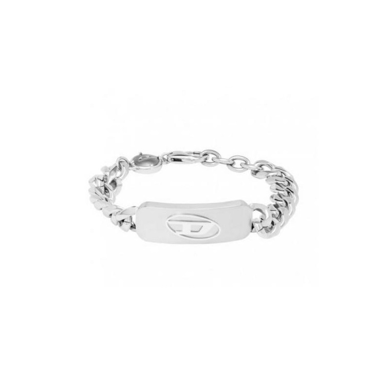 Bracelet Homme Diesel mailles gourmettes en acier