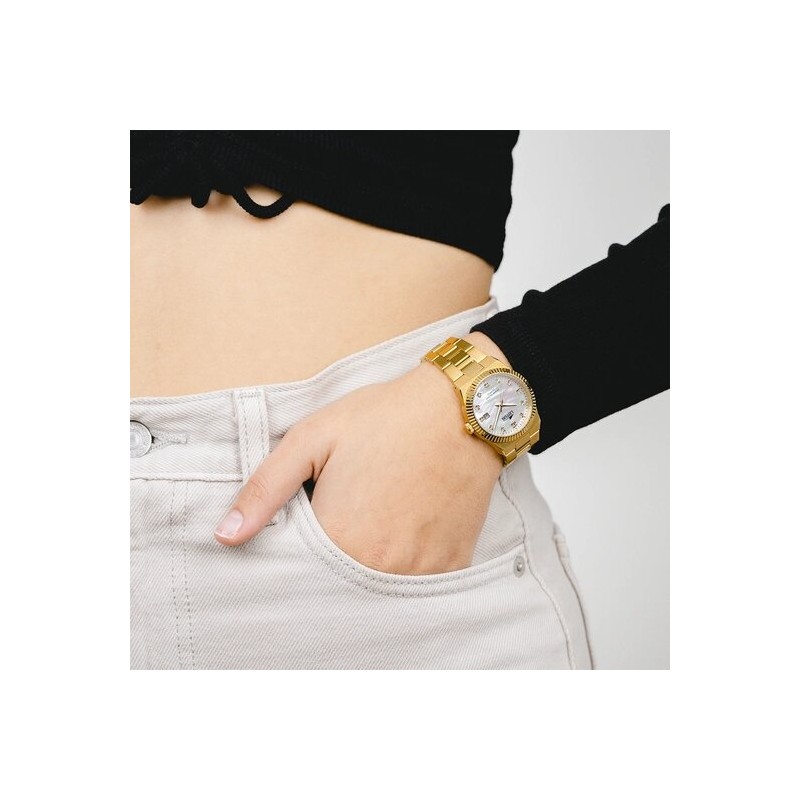 Montre Femme Lotus  acier doré