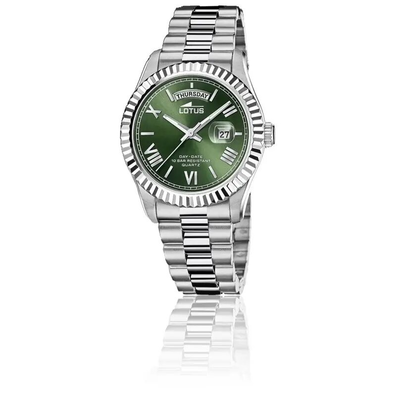 Montre Lotus Cadran Vert chiffres romains