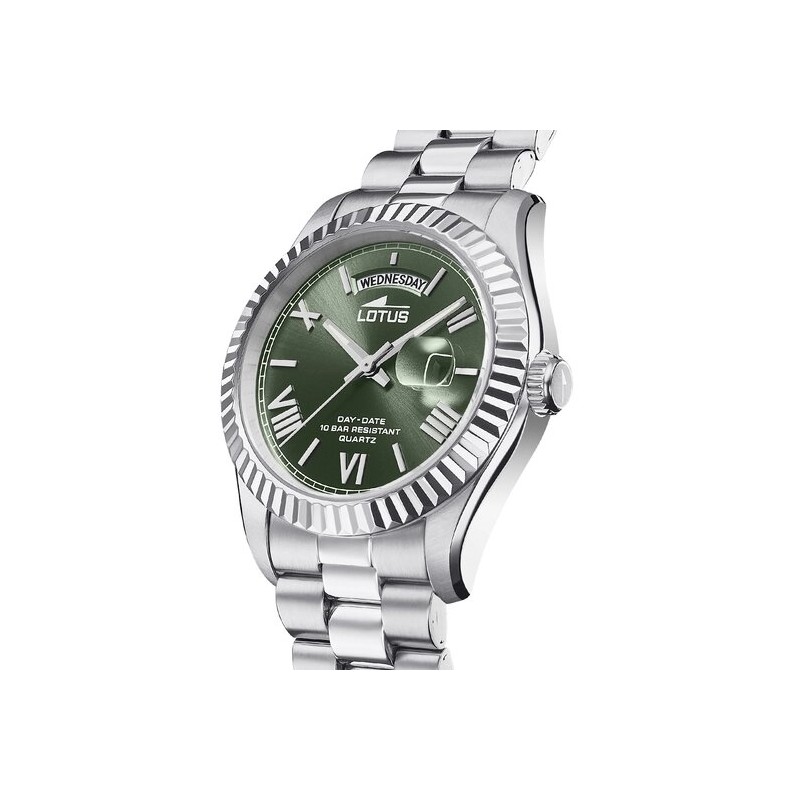 Montre Lotus Cadran Vert chiffres romains