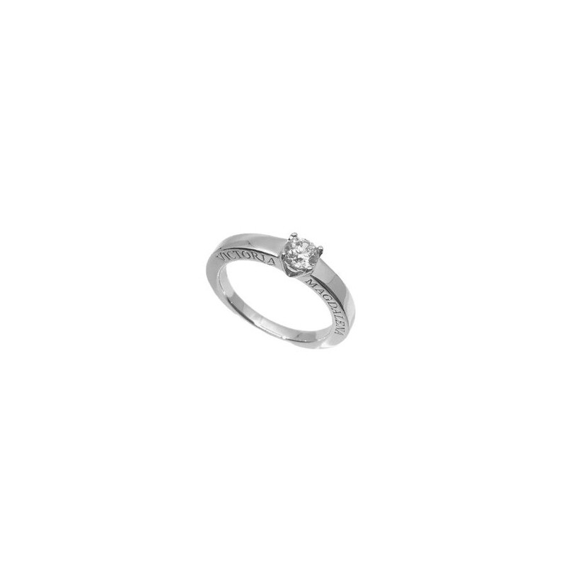 Bague Femme Iconique Victoria Magdalena en Argent 925/000 et Oxyde de zirconium incolore