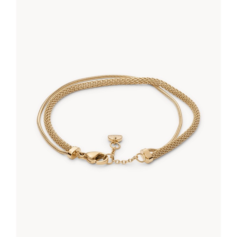 Bracelet multi rangs Skagen acier doré collection Merete