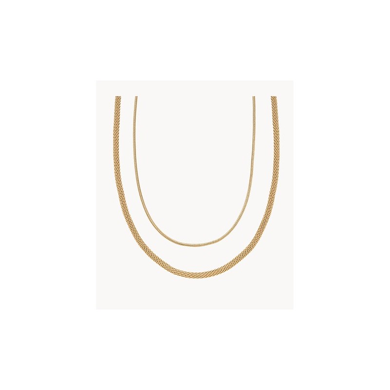 Collier Femme Skagen Multi rangs Collection Merete en acier doré