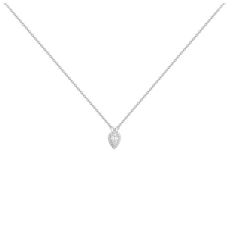 Collier Solitaire Femme Iconique Victoria Magdalena en Argent 925/000 et Oxydes de zirconium