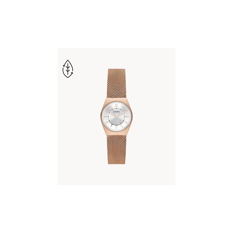 Montre Femme Skagen  en mailles milanaises rose doré