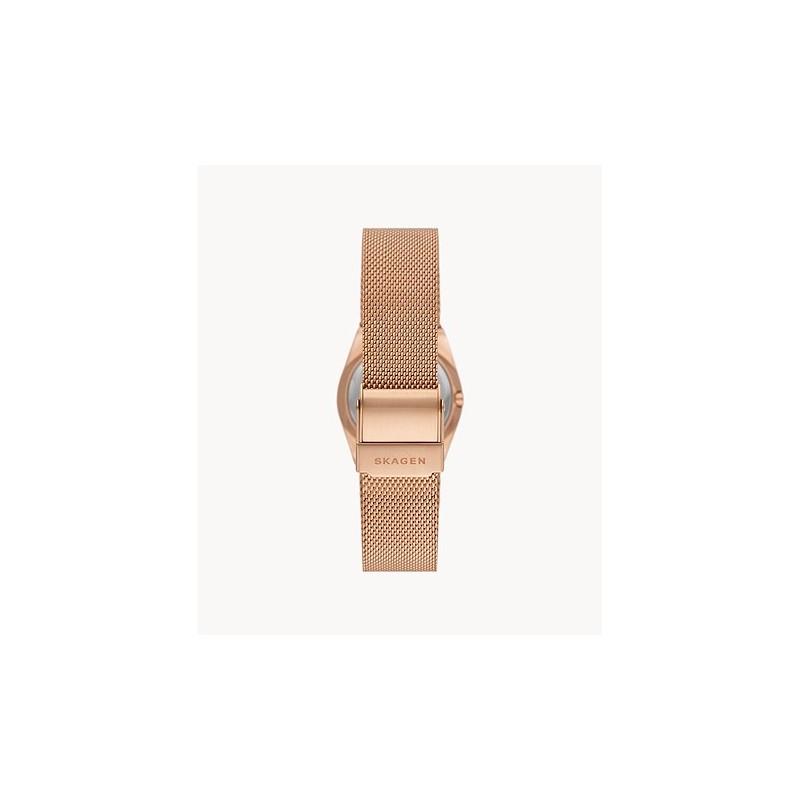 Montre Femme Skagen  en mailles milanaises rose doré