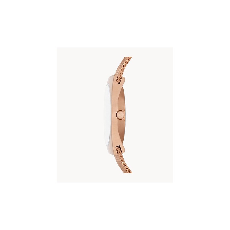 Montre Femme Skagen  en mailles milanaises rose doré