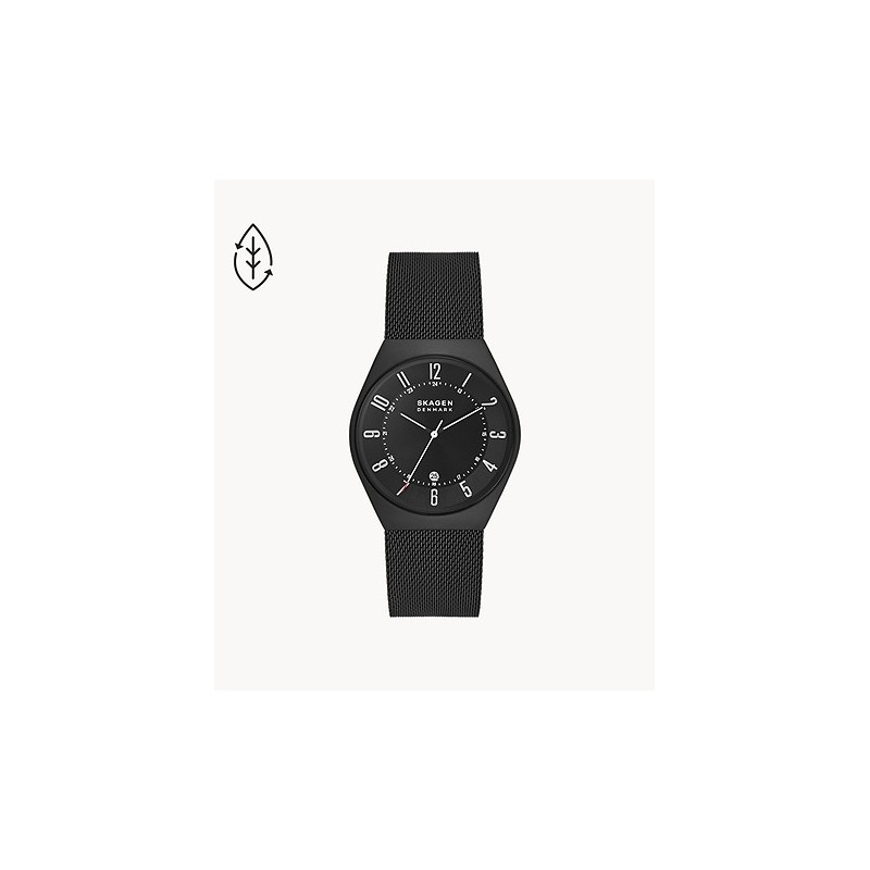 Montre Homme Skagen en mailles milanaises noire