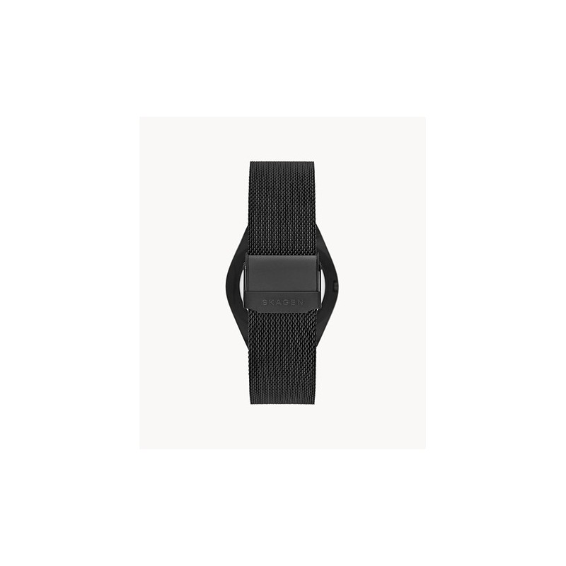 Montre Homme Skagen en mailles milanaises noire