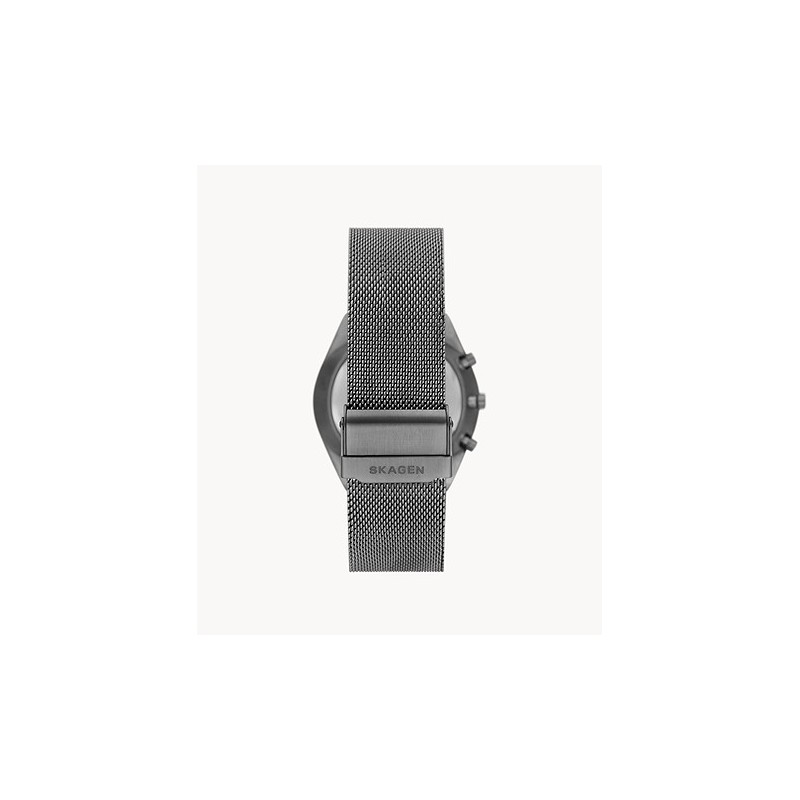 Montre Homme Skagen  Chronographes en mailles milanaises anthracite