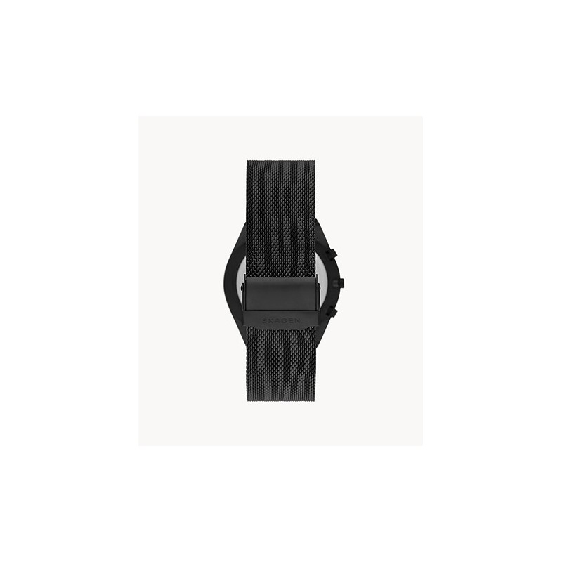 Montre Homme Skagen  Chronographes en mailles milanaises noires
