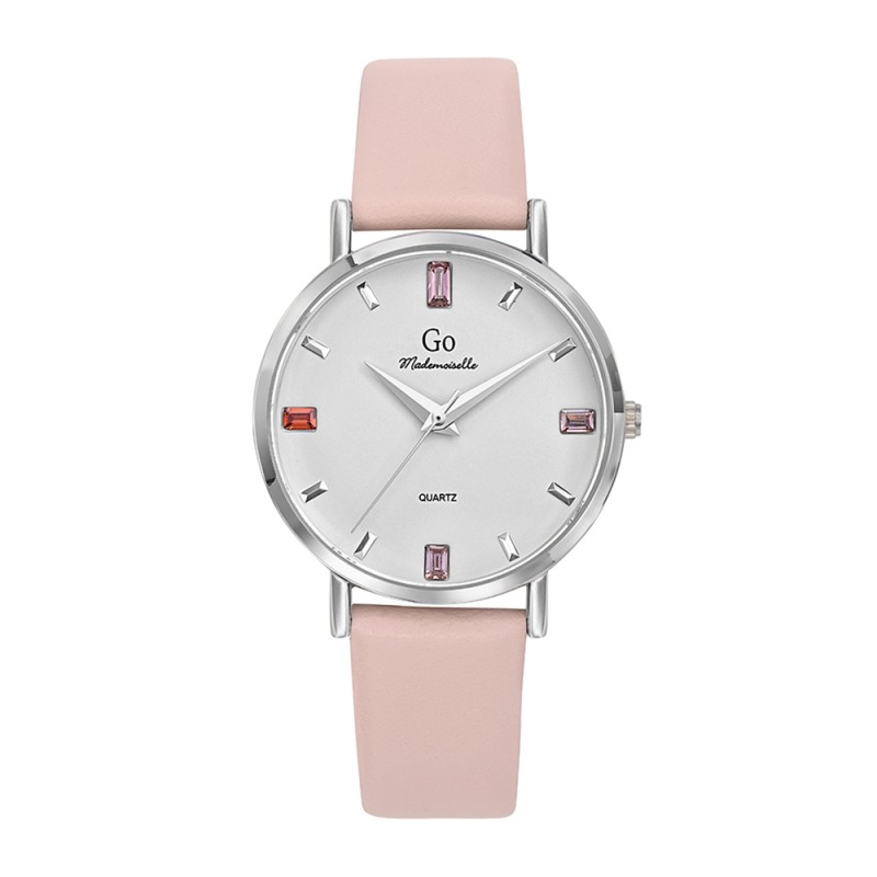Montre Femme GO  bracelet cuir rose