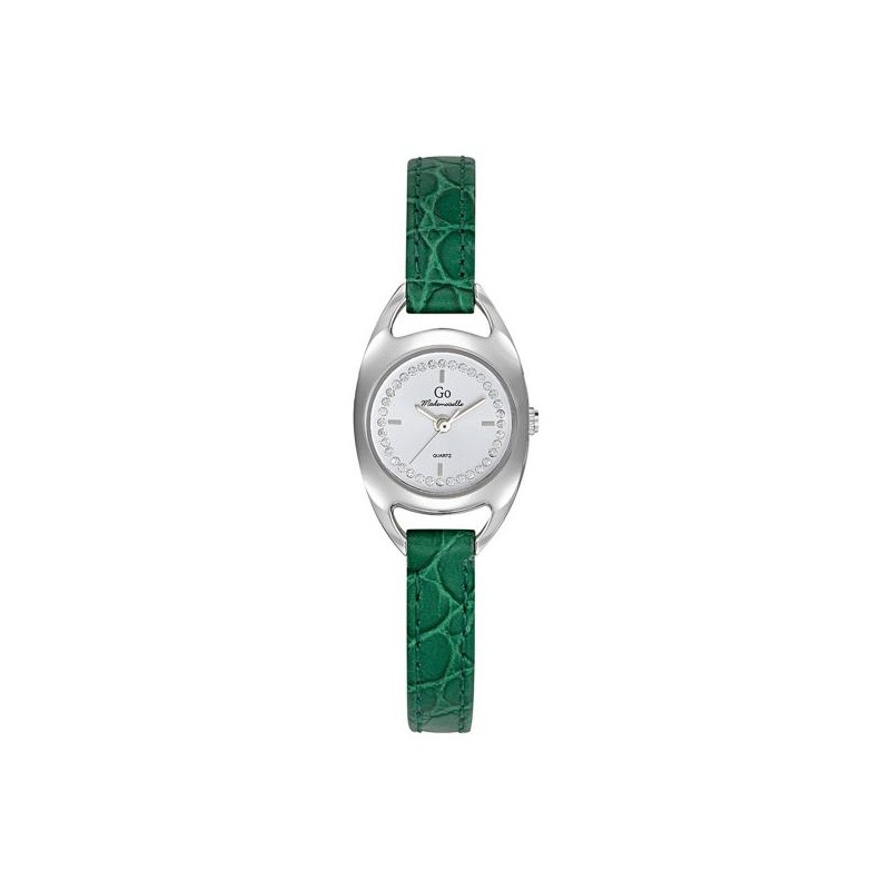 Montre Femme GO  bracelet cuir vert