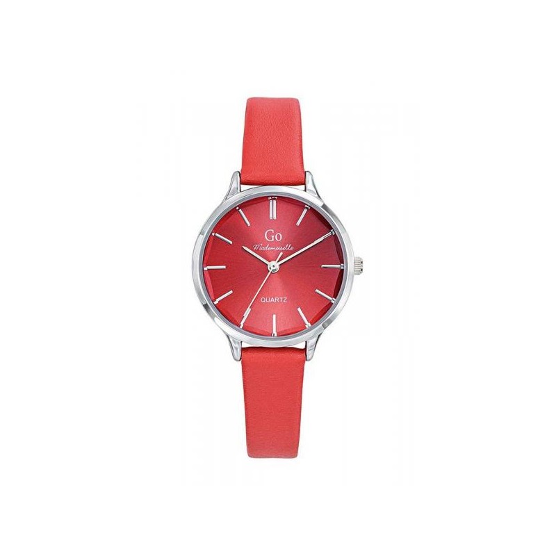 Montre Femme GO  bracelet cuir rouge
