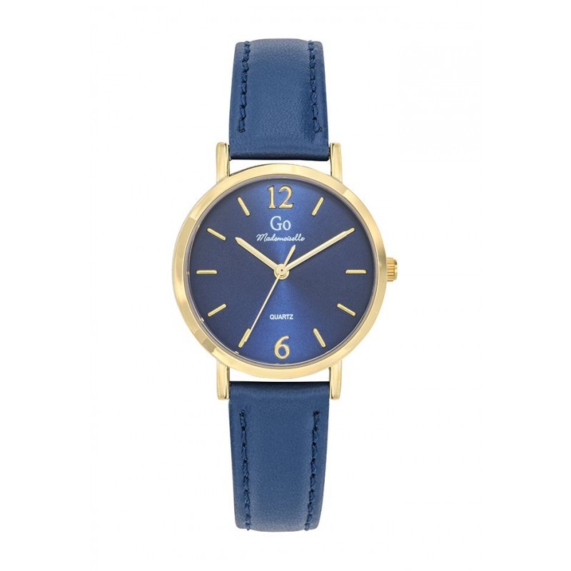 Montre Femme GO  bracelet cuir bleu