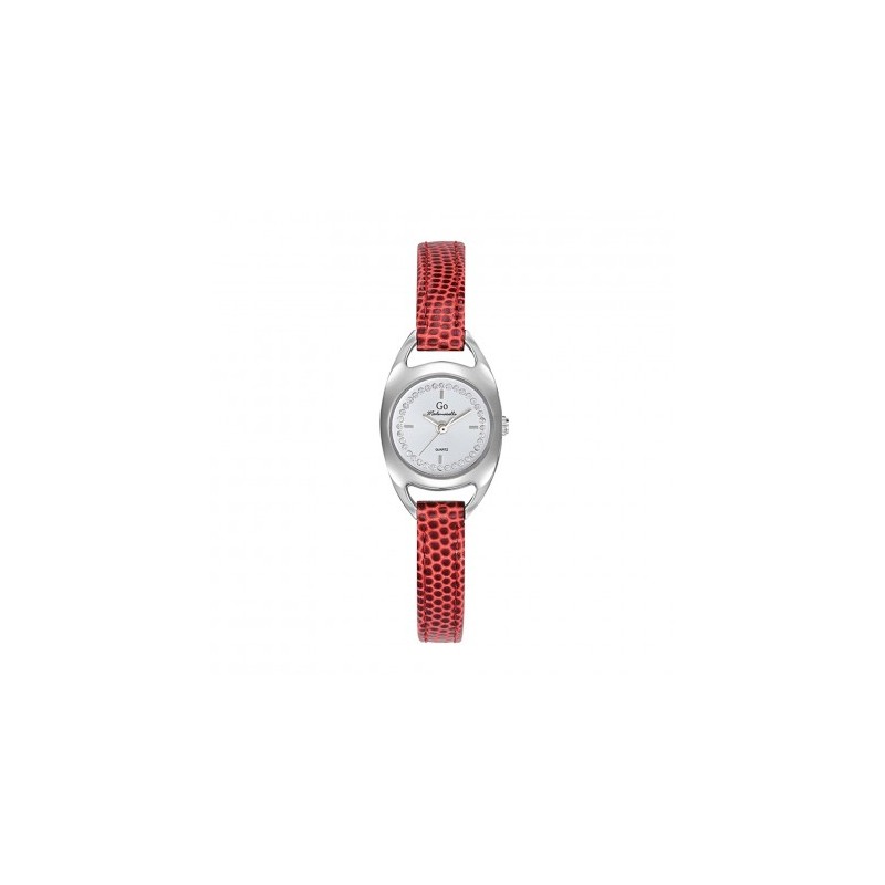 Montre Femme GO  bracelet cuir rouge