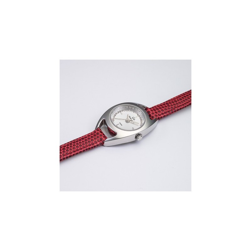 Montre Femme GO  bracelet cuir rouge