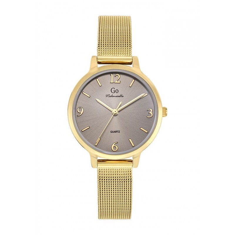 Montre Femme GO dorée bracelet mailles milanaises