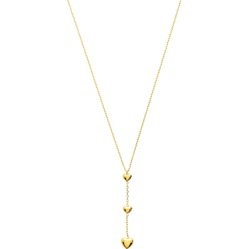 Collier fantaisie Coeur en or jaune 750/000
