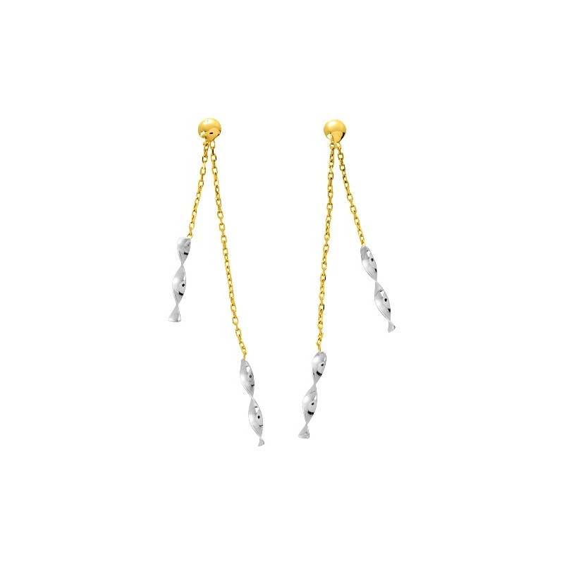 Boucles d'oreilles pendantes en or 750/000