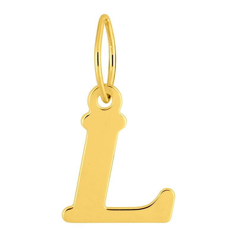 Pendentif initiale L en or jaune 750/000
