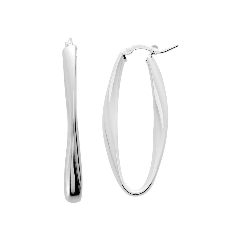 Boucles d'oreilles Créoles en argent 925/000