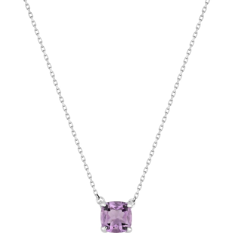 Collier en or blanc 375/000 et Améthyste