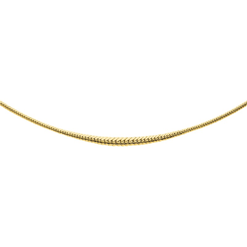 Collier maille anglaise en or jaune 375/000