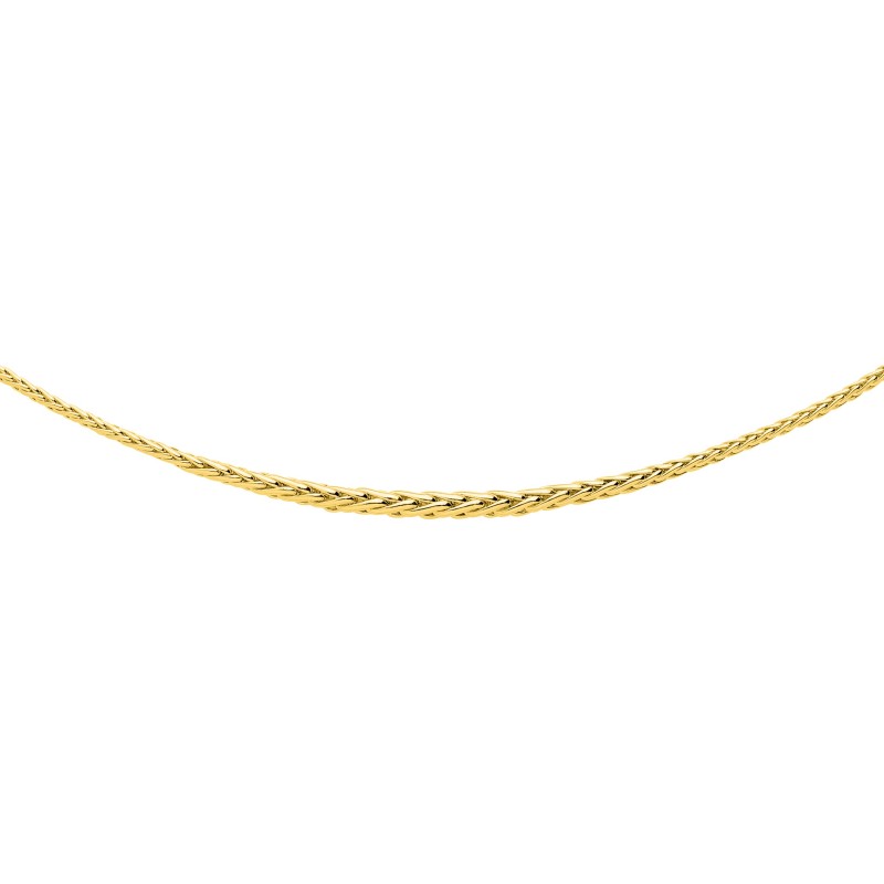 Collier maille palmier en or jaune 375/000