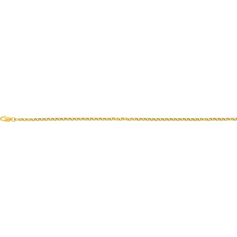 Bracelet maille jaseron en or jaune 375/000
